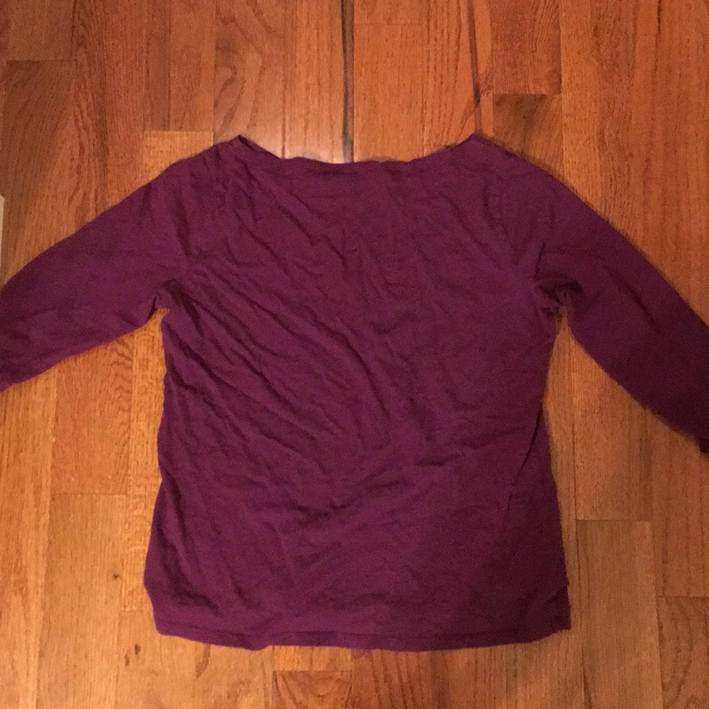 Ann Taylor 3/4 Sleeve Medium Purple Shirt
